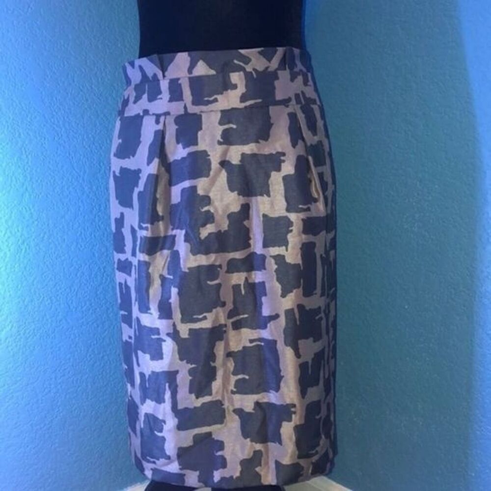 Banana Republic abstract pencil grey skirt size 4